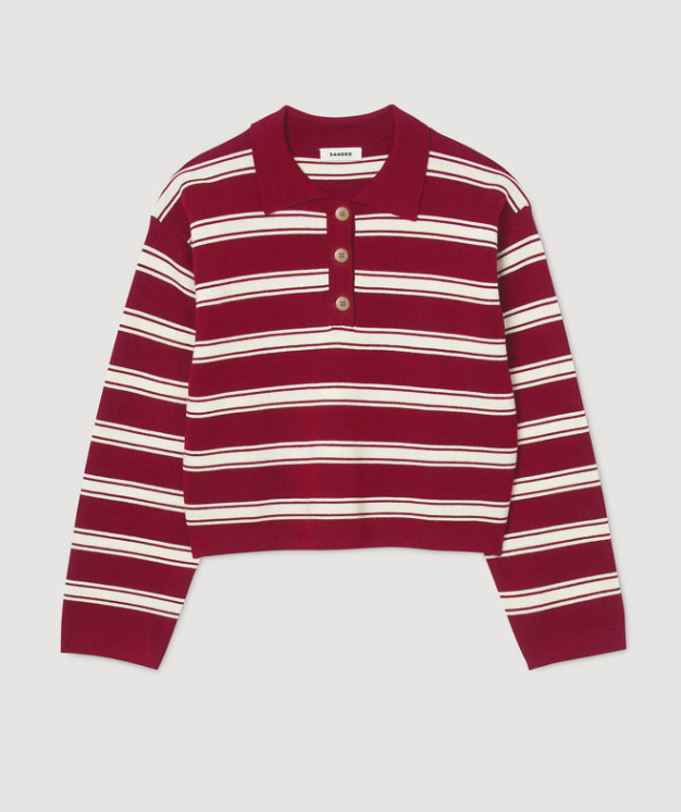 Striped polo jumper sandro