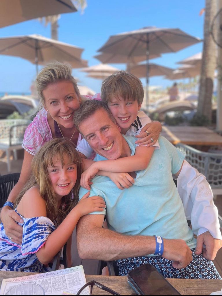 Anton Du Beke on holiday with his wife and twins