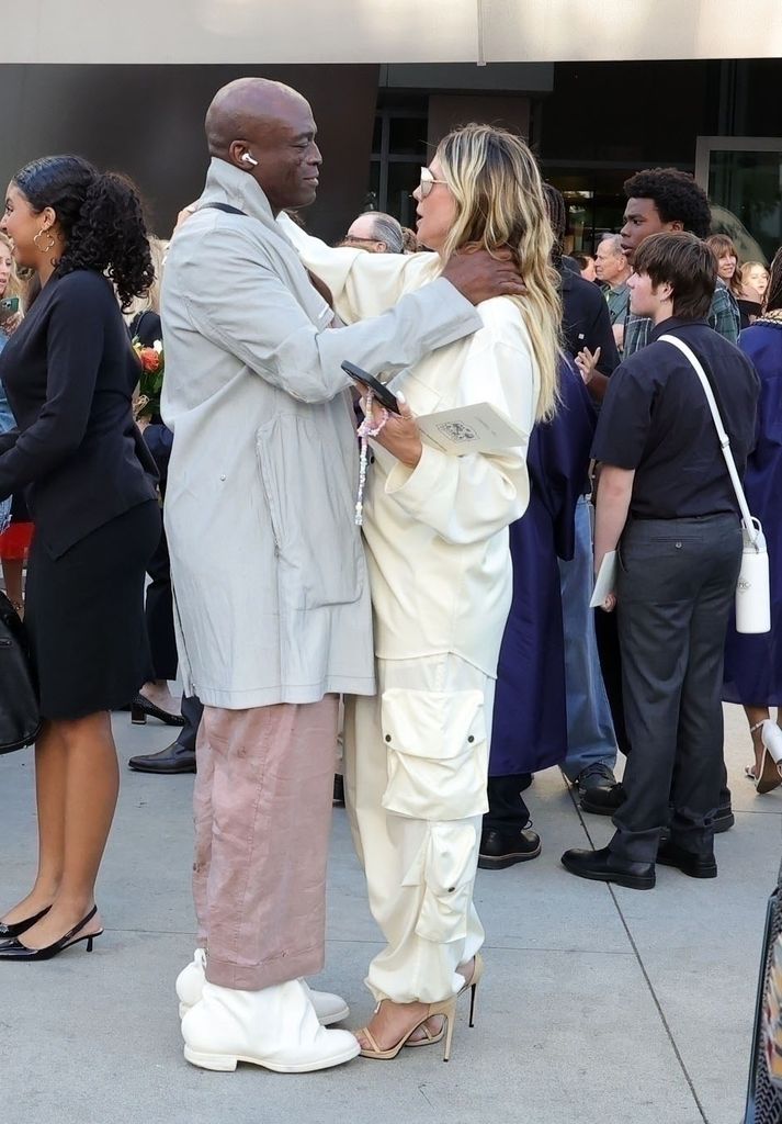 BGUK_3271660 - Los Angeles, CA  - *PREMIUM-EXCLUSIVE*  - MUST CALL FOR FEES  - Heidi Klum and Seal reunite to celebrate their son Johan's high school graduation in Downtown Los Angelesublication*