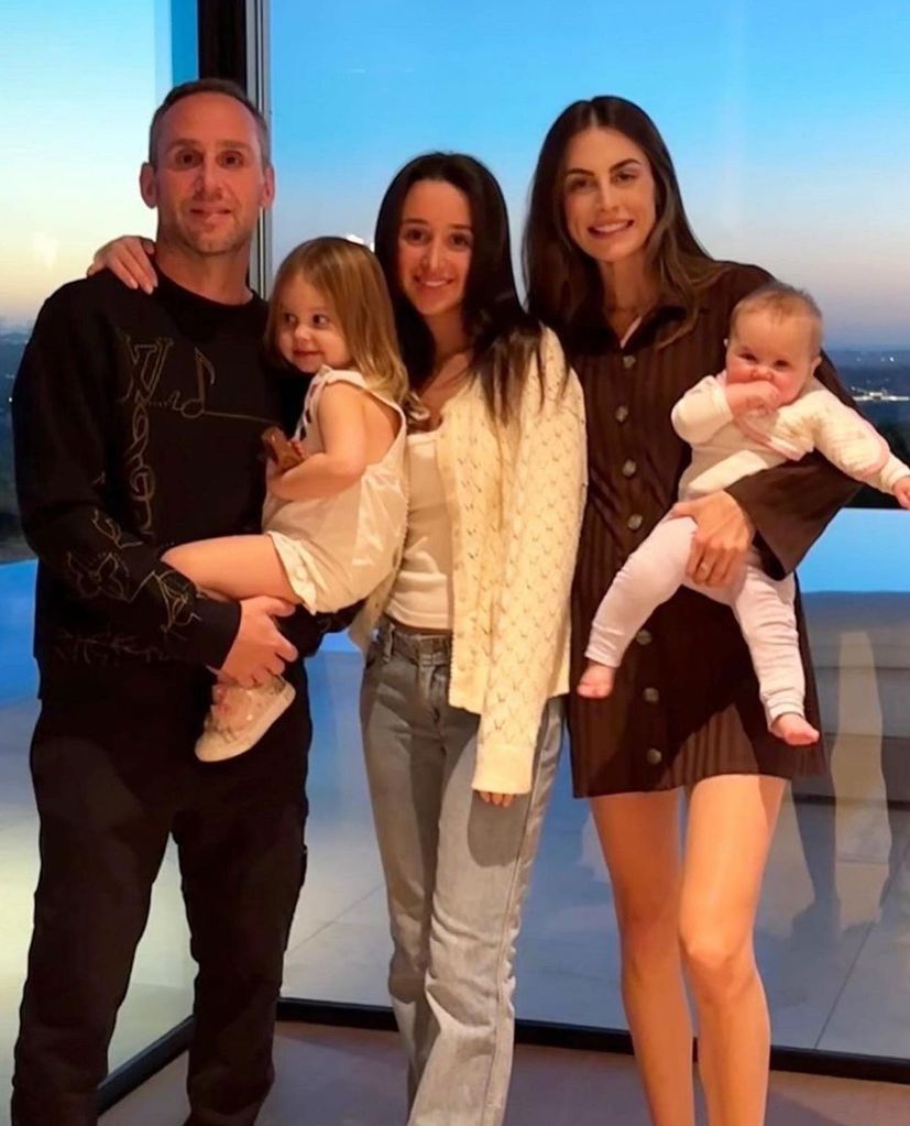 Michael Rubin with his children and girlfriend, Camille Fishel