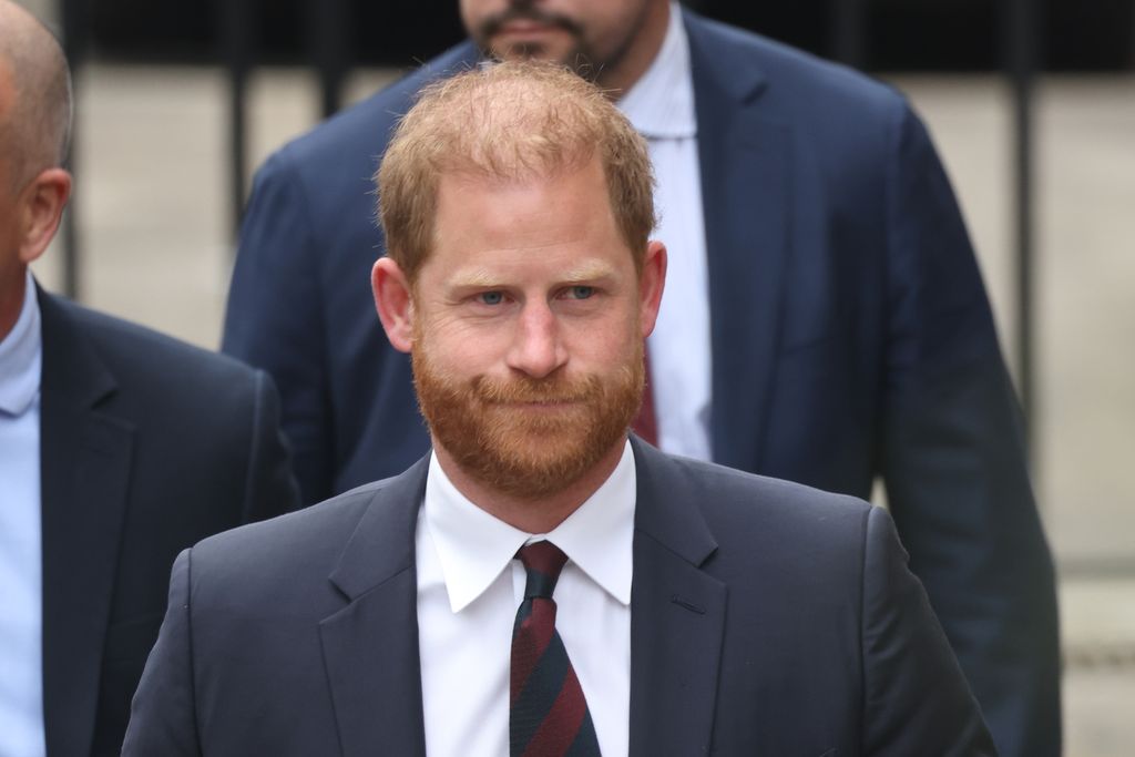 Prince Harry outside court