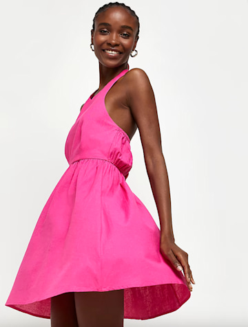 River Island hot pink dress