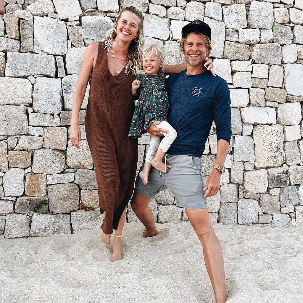Eric Christian Olsen from NCIS on vacation with wife Sarah Wright and daughter Winter 