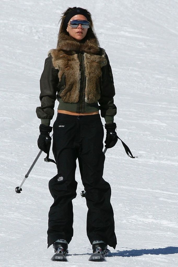 Victoria Beckham skiing in Courchevel,