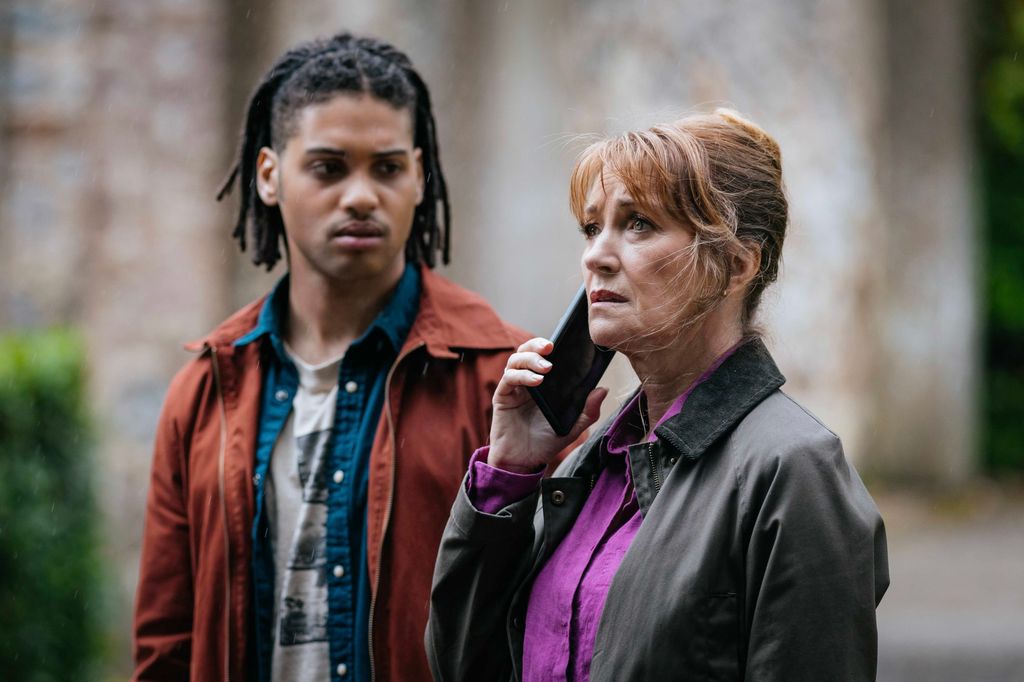 Jane Seymour in a scene from Harry Wild