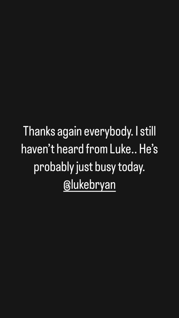 Photo de la publication Instagram de Blake Shelton appelant Luke Bryan