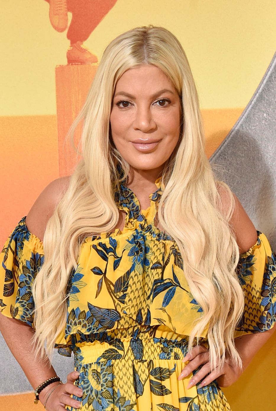 Tori Spelling attends Illumination and Universal Pictures' "Minions: The Rise of Gru" Los Angeles premiere on June 25, 2022 in Hollywood, California