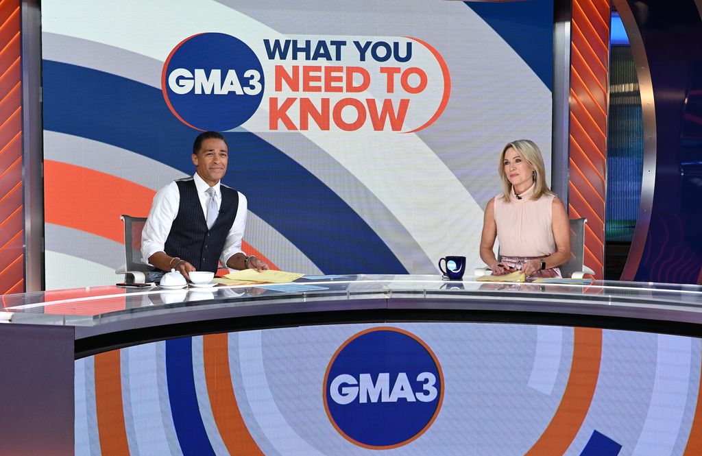 GMA3: WHAT YOU NEED TO KNOW - 10/5/21 - Show coverage of GMA3: What You Need to Know on Tuesday, October 5, 2021.  (Photo by Paula Lobo/ABC via Getty Images)  TJ HOLMES, AMY ROBACH