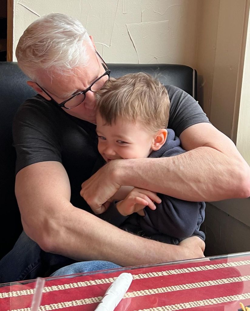 Anderson Cooper cuddles son Wyatt in an adorable post for his third birthday. "This little peanut!"