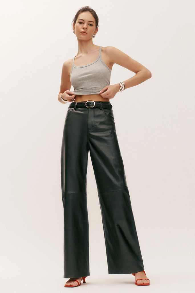 Reformation leather trousers