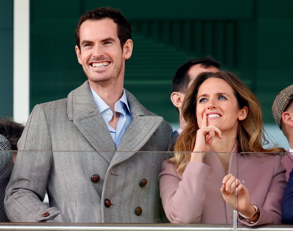 Andy Murray and his wife Kim at Cheltenham Racecourse
