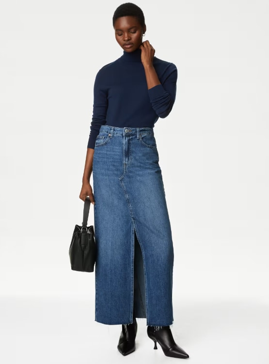 Denim skirt m&s hotsell