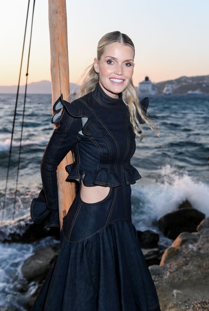 Lady Kitty Spencer attends ZIMMERMANN SUMMER in black dress
