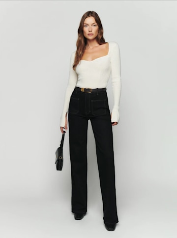 Alyssa High Rise Wide Leg Long Jeans