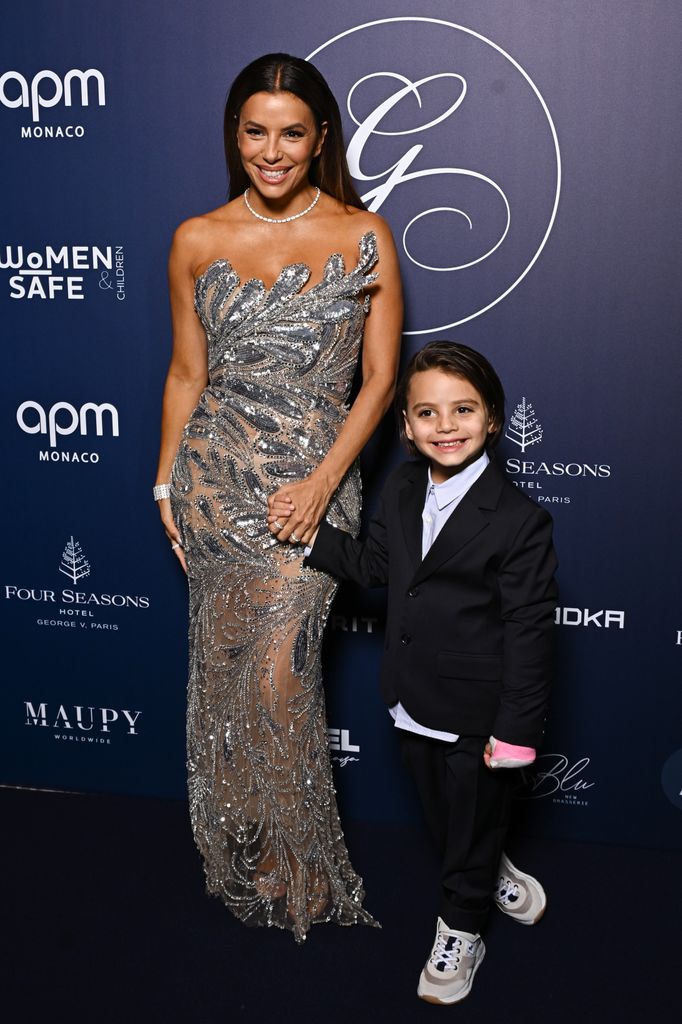 Eva Longoria and her son at the Global Gift Gala last year