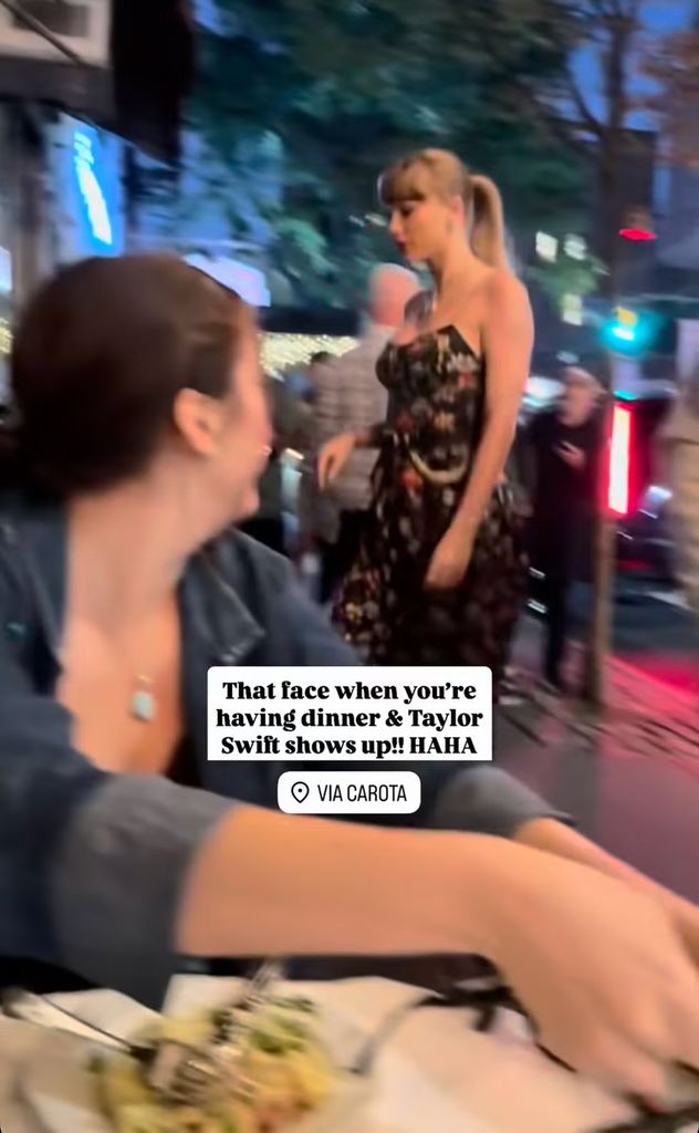 Taylor Swift wearing Doen dress