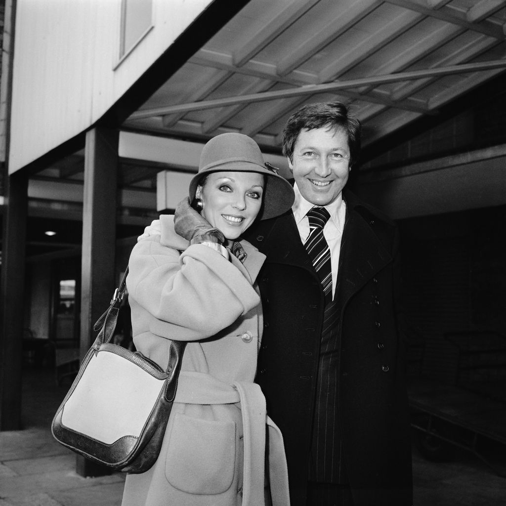 Joan Collins pictured with her third husband, American businessman Ron Kass