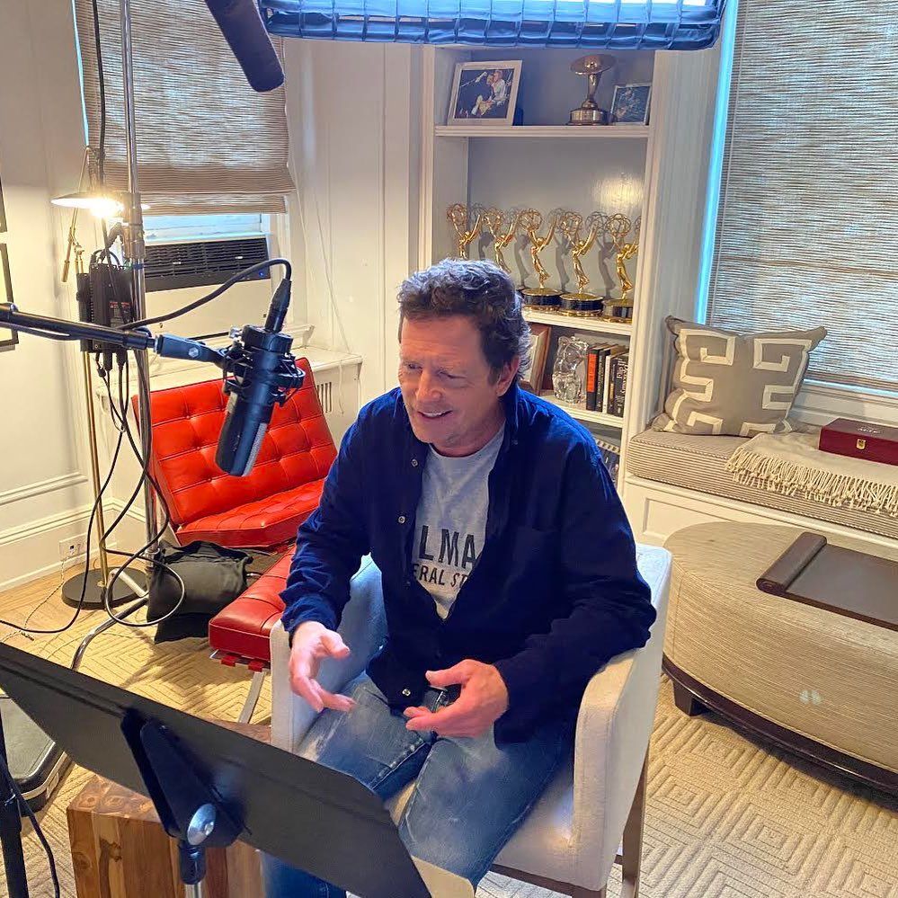 michael j fox recording in home office