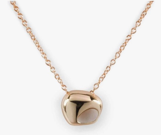golden kiwi necklace