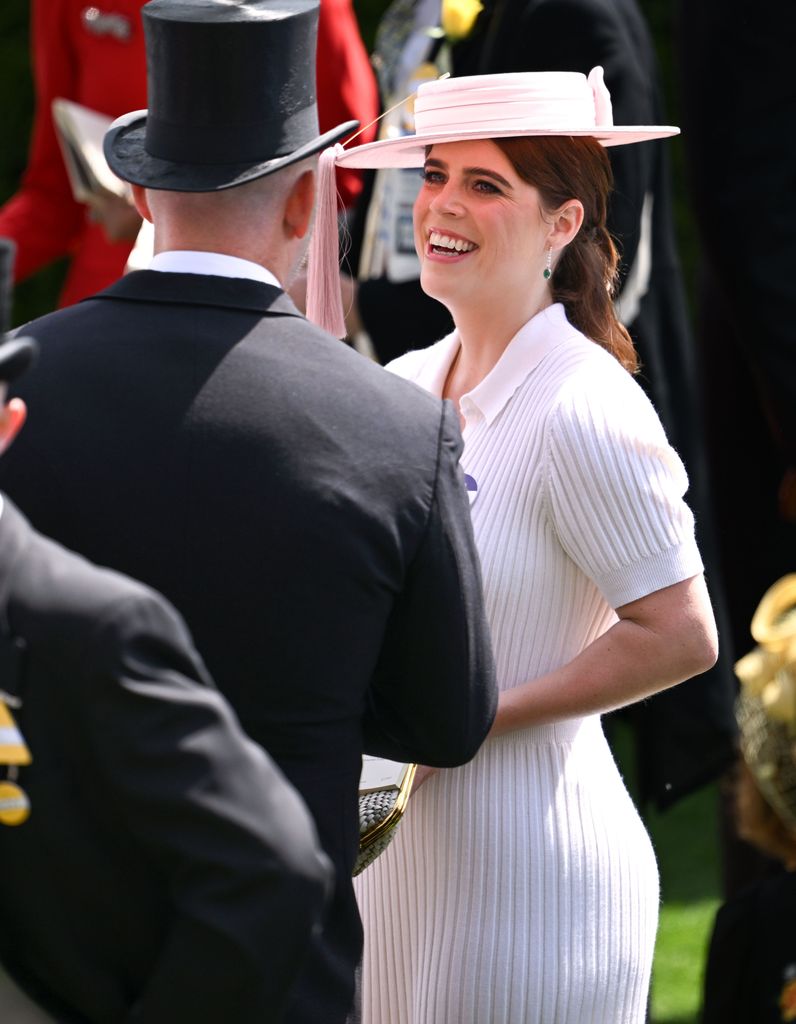 Eugenie looked so beautiful in an off-white