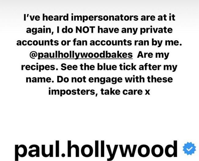 paul hollywood warning