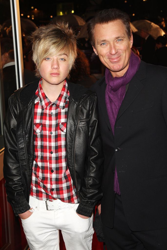 Actor Martin Kemp and his son Roman  at the UK film premiere of 'Sleuth' in 2007