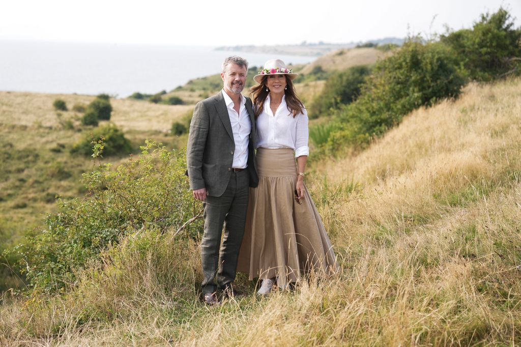 The Danish royal couple, Queen Mary of Denmark and King Frederik of Denmark pose for a photo in Ærø