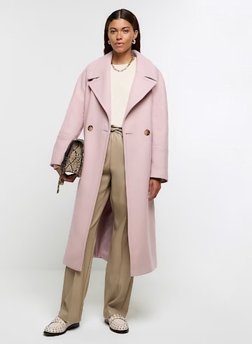 river island pink coat 