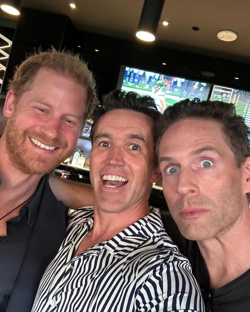 Prince Harry poses for selfie with Rob McElhenney
