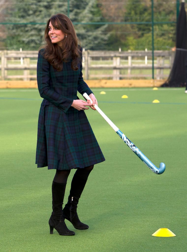 Kate Middleton takes part in a day of activities and festivities to mark the occasion of St Andrew's Day at St Andrew's School on November 30, 2012 in Pangbourne, Berkshire, England. 