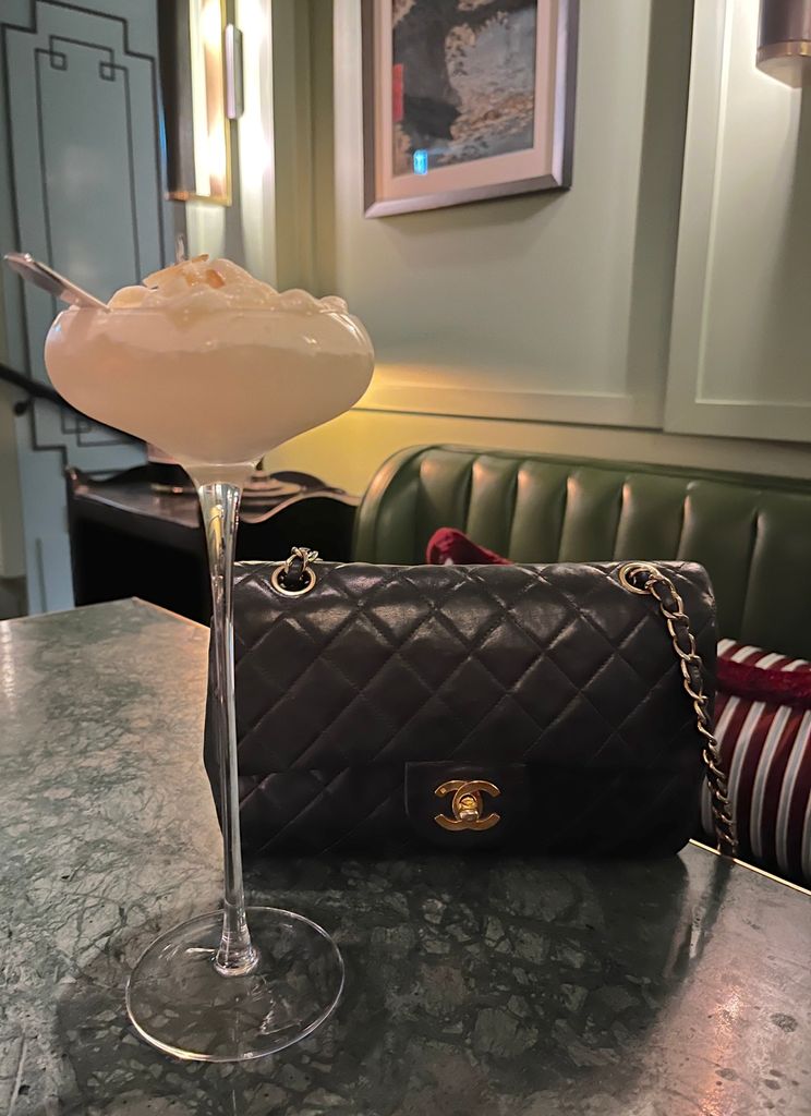 Vintage Chanel bag with a cocktail