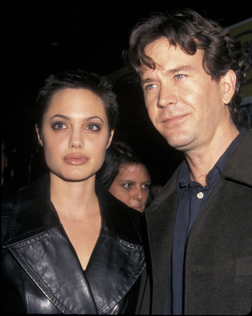 Angelina Jolie and Timothy Hutton during Premiere "Playing God" at Criterion Theater in New York City, NY, United States.