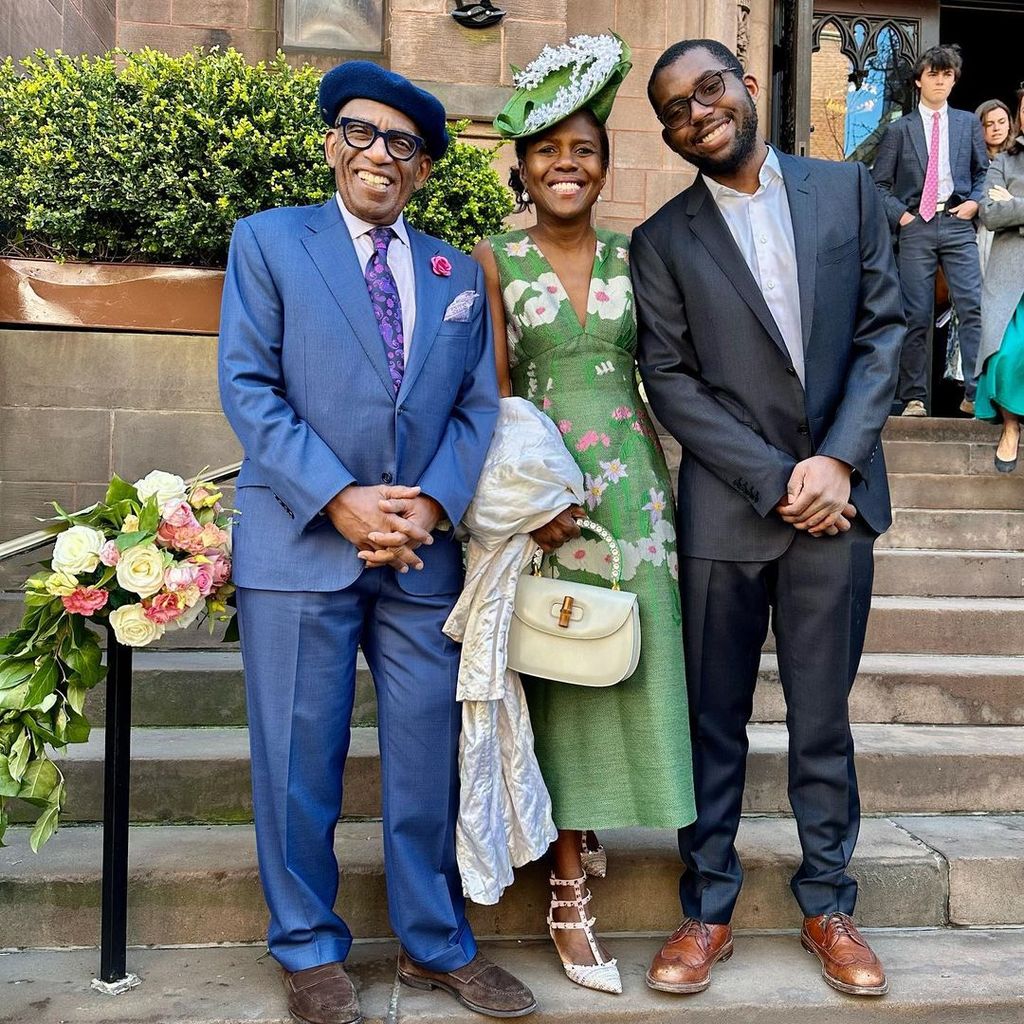 Al Roker with wife Deborah Roberts and son Nick Roker on Easter