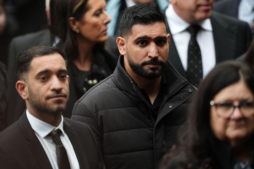 Amir Khan pictured at Ricky Hatton's funeral