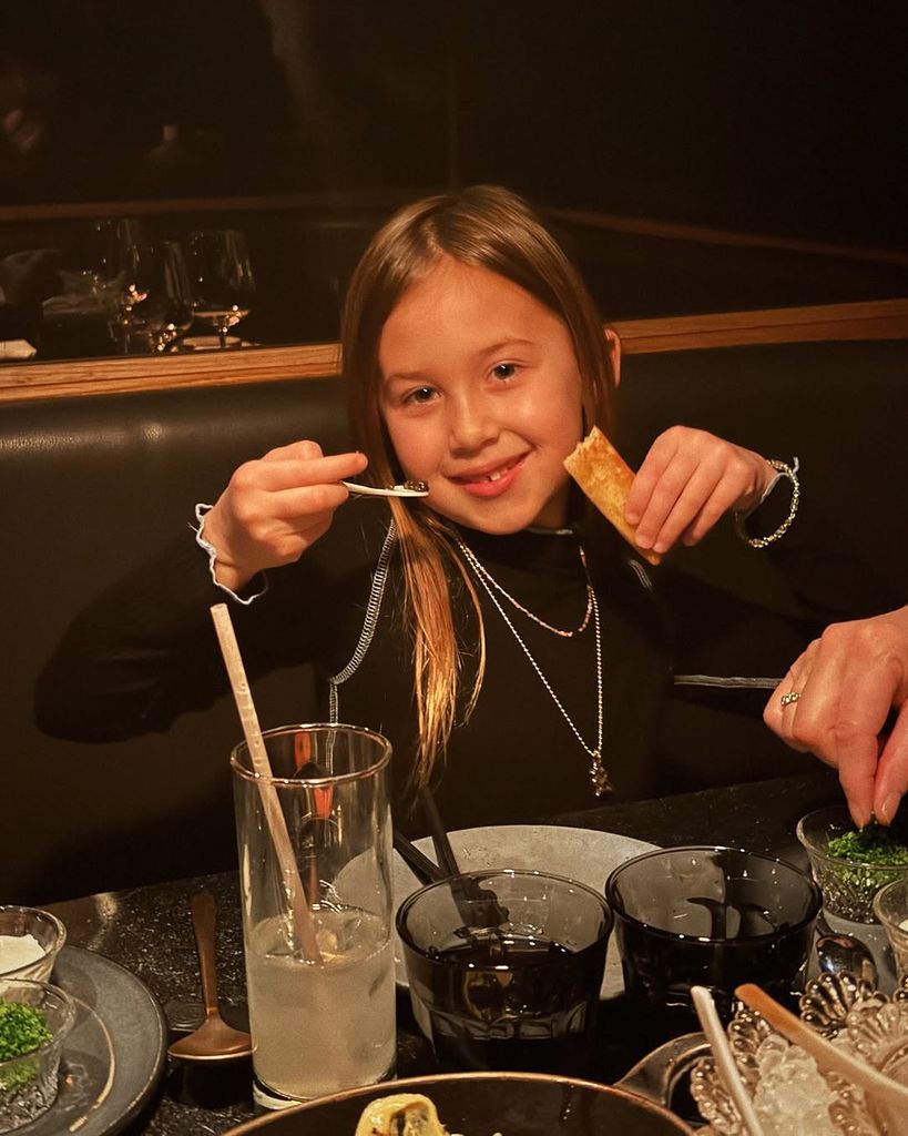 Rani posed with her food