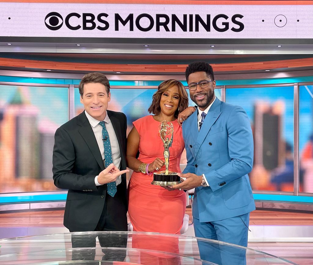 CBS Mornings Co-hosts Tony Dokoupil, Gayle King, Nate Burleson