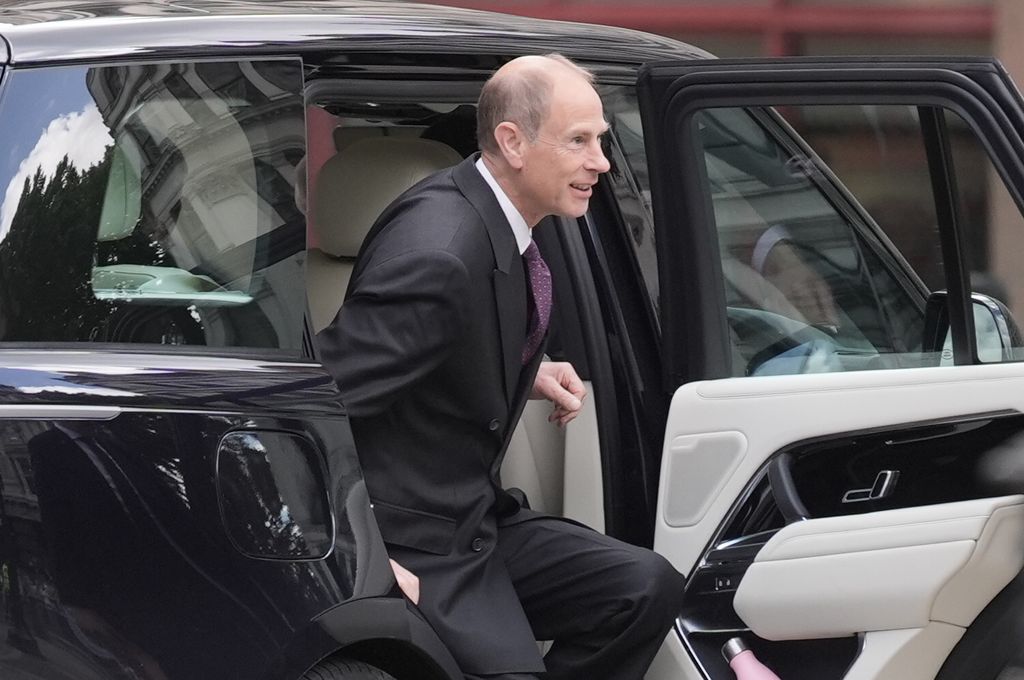 Prince Edward exiting car