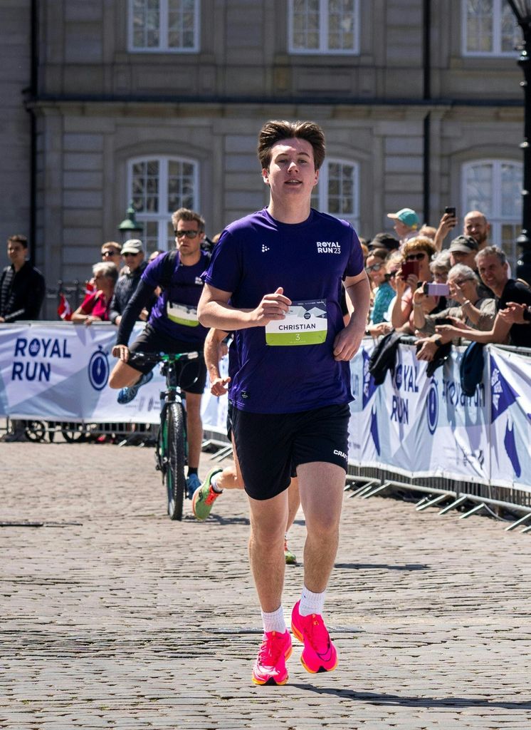 Prince Christian at the finish line