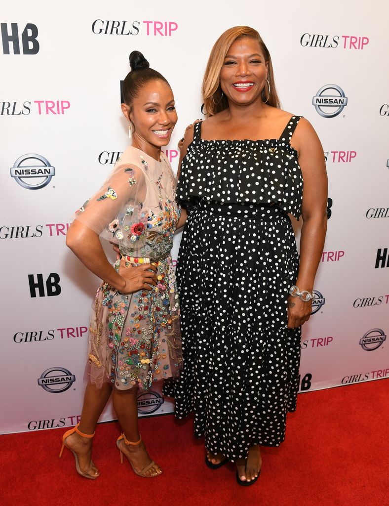 Jada Pinkett Smith and Queen Latifah on red carpet