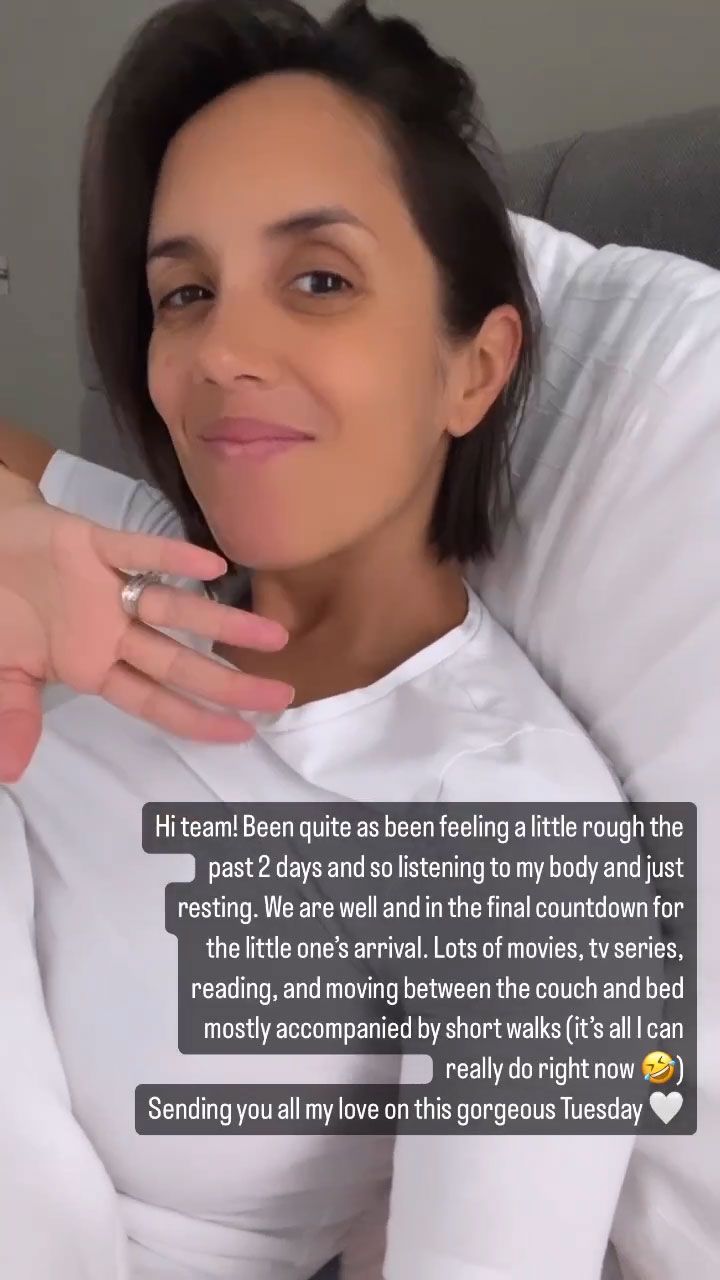 Manrara admits she's feeling 'a little rough' ahead of first child with Aljaz