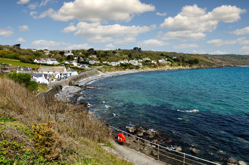 The coastal village of coverack in Cornwall, England