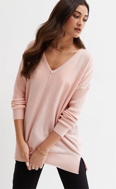 pink new look jumper