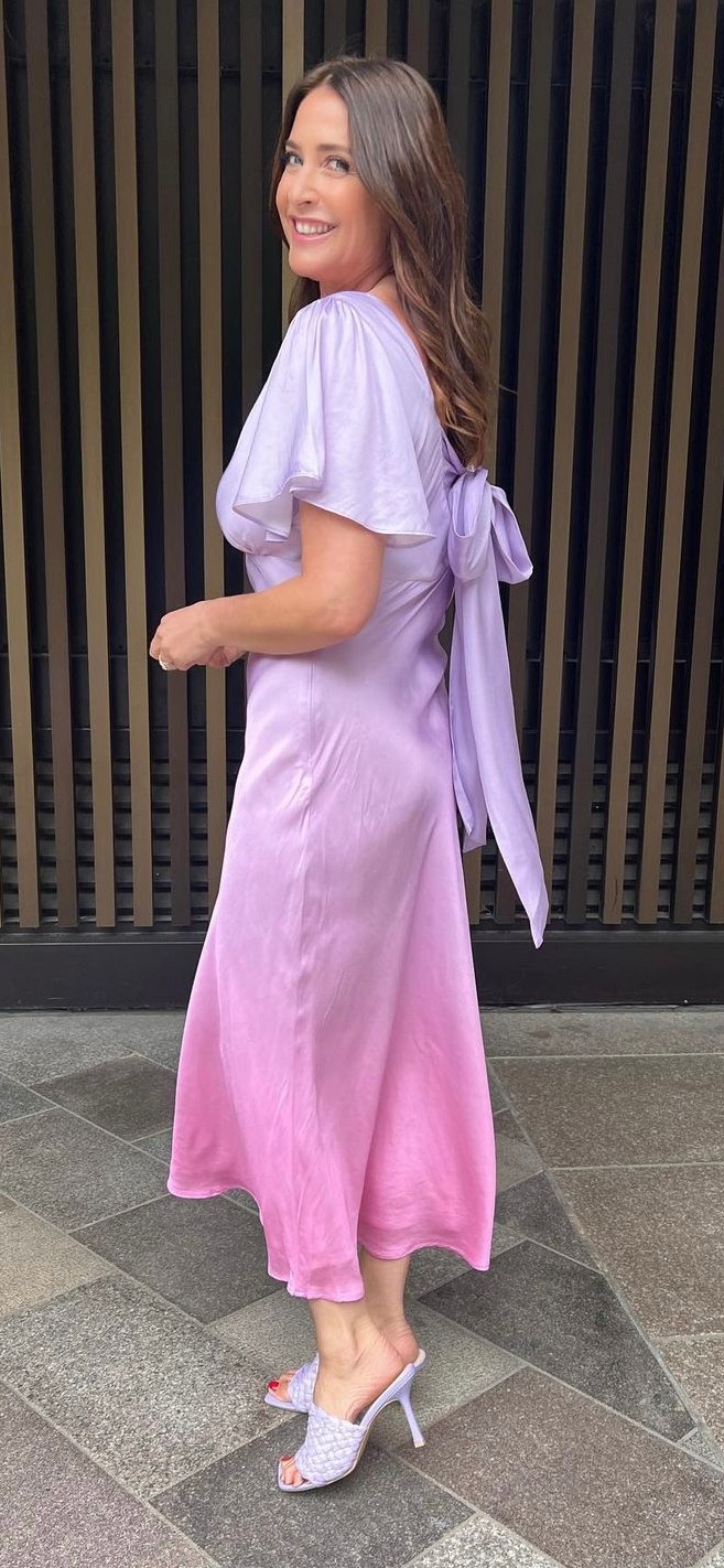 lisa snowdon instagram lilac dress 
