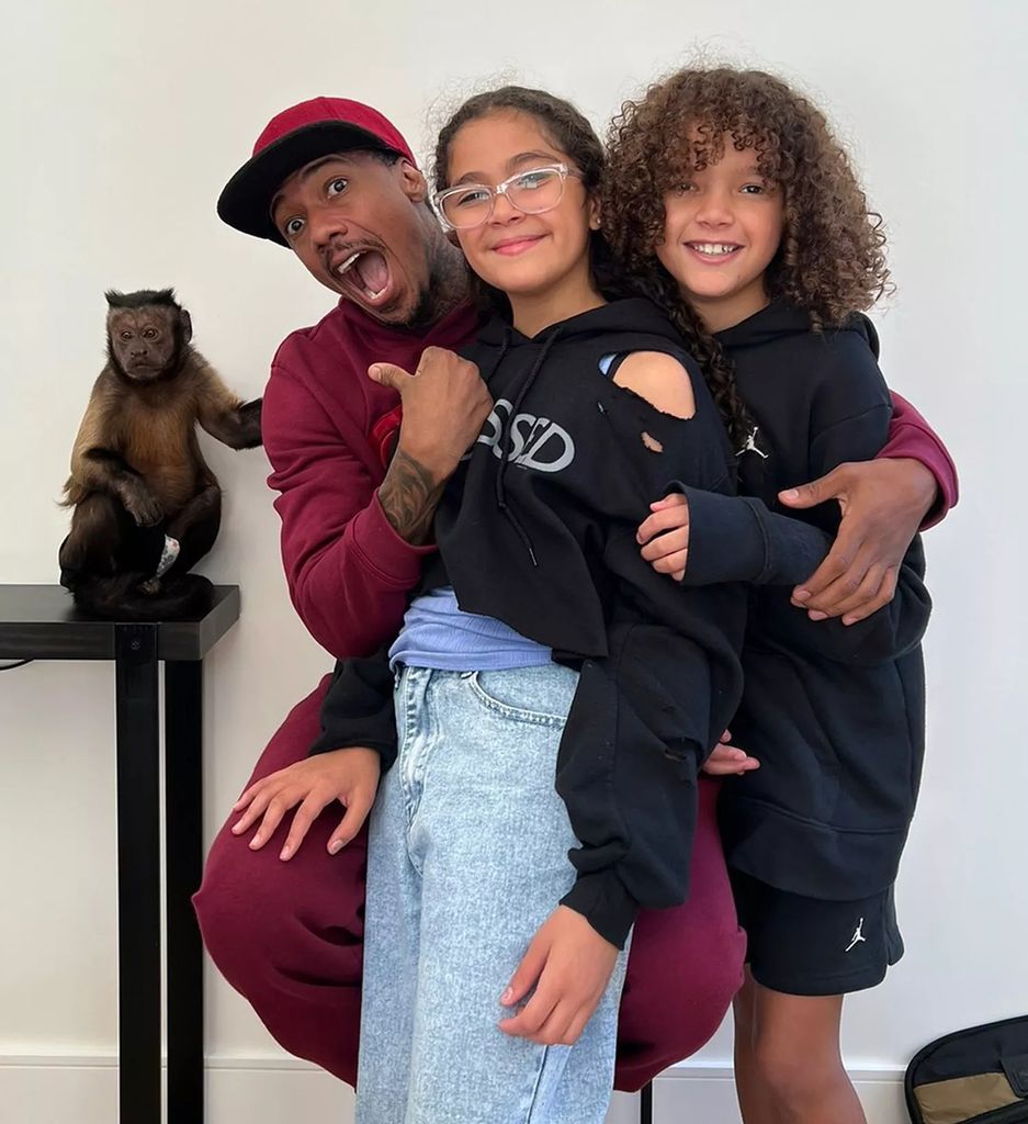 Nick Cannon with twins Moroccan and Monroe