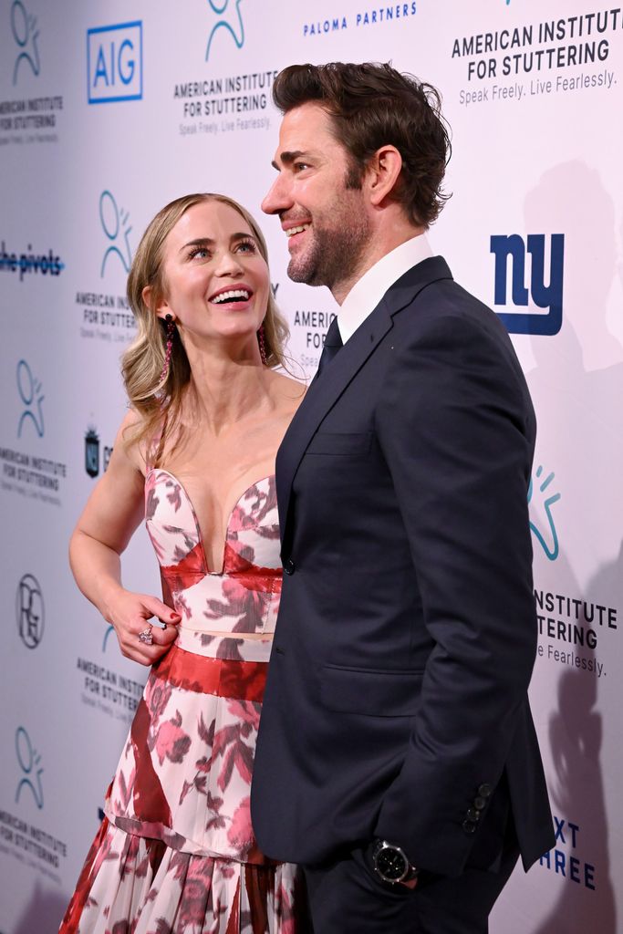 Emily Blunt and John Krasinski attend the American Institute for Stuttering 18th Annual Gala Hosted by Emily Blunt on September 16, 2024 in New York City.