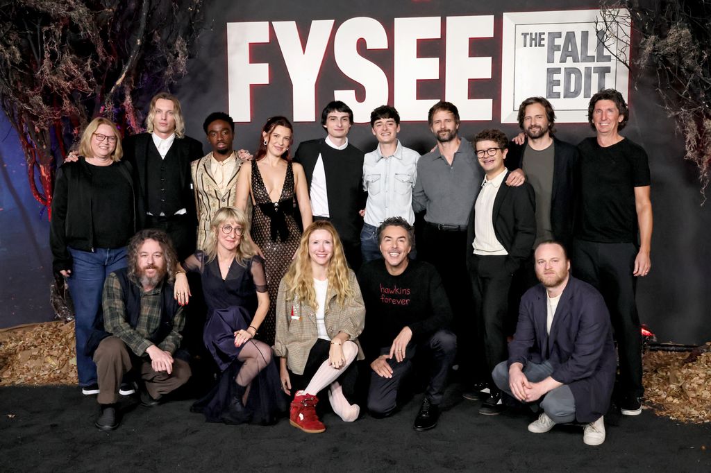 Millie and the cast of Stranger Things