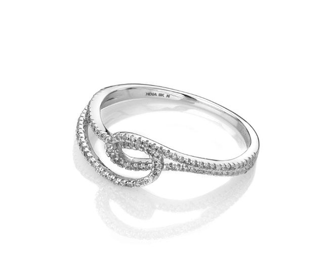 silver ring with diamonds 