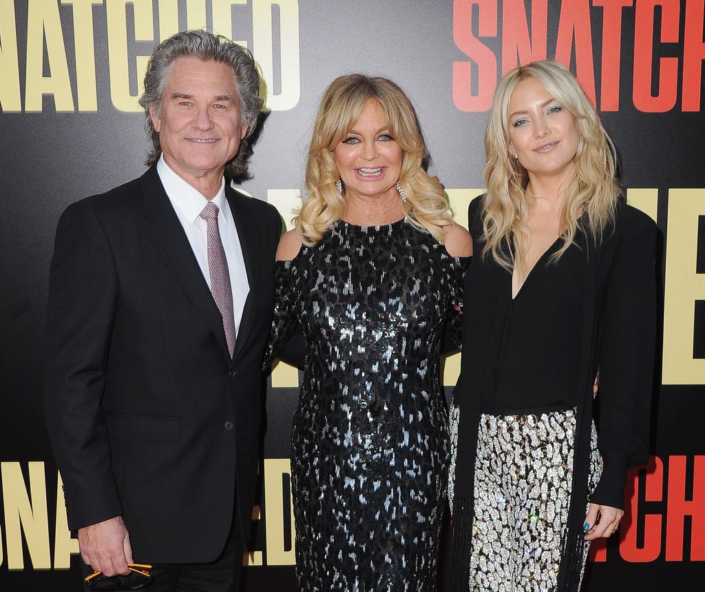 WESTWOOD, CA - MAY 10:  Actor Kurt Russell, actress Goldie Hawn and actress Kate Hudson arrive at the Los Angeles Premiere "Snatched" at Regency Village Theatre on May 10, 2017 in Westwood, California.  (Photo by Jon Kopaloff/FilmMagic)