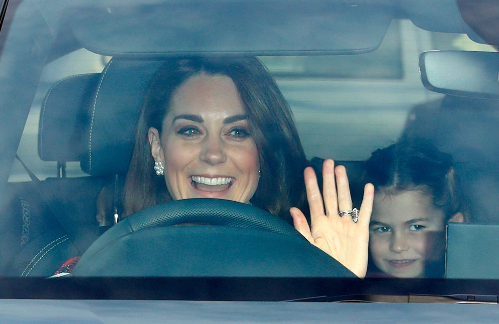 Kate driving to Buckingham Palace in 2019 for the late Queen's Christmas lunch