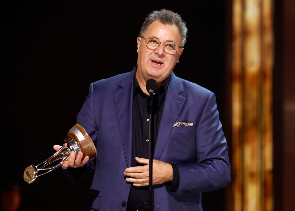 Vince Gill accepts the Lifetime Achievement Award onstage during the 59th Annual Country Music Association Awards at Bridgestone Arena on November 19, 2025 in Nashville, Tennessee